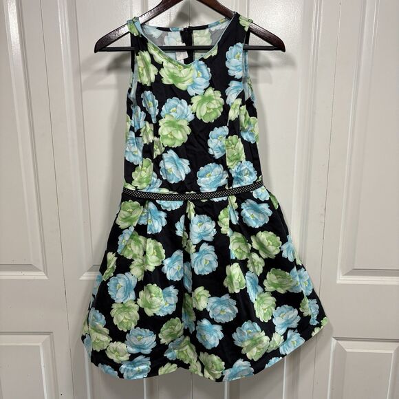 Bonnie Jean Dress Girls 16 Floral Tiered Sleeveless Spring Party Easter Cute - Picture 1 of 9